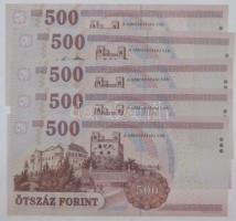 2007. 500Ft "EB" (5x) sorszámkövetők T:I