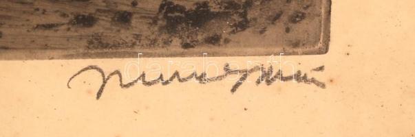 Imre István (1918-1983): Csendélet. Rézkarc, papír, jelzett, üvegezett keretben, 39×29 cm