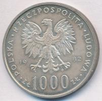 Lengyelország 1982. 1000Zl Ag "II. János Pál Pápa látogatása" T:2 ph., patina 
Poland 198...
