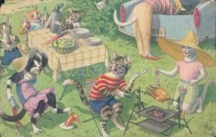 Cats on picnic (EM)