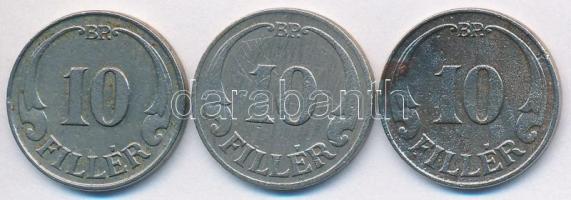 1927,1938,1940. 10f Cu-Ni (3x) T:2-