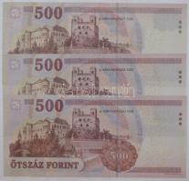 2011. 500Ft "EB" (3x) sorszámkövetők T:I