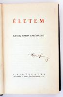 Életem. Krausz Simon emlékiratai. Bp., 1937, Cserépfalvi. DEDIKÁLT! Kiadói egészbőr kötés, belső bor...