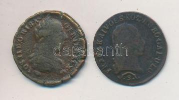 1774S 1/2kr Cu + 1812S 1/2kr Cu T:2-,3