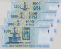 2006. 1000Ft "DA" (4x) sorszámkövetők T:I