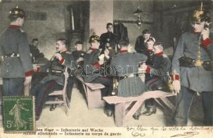 WWI German military, card playing soldiers (EK)