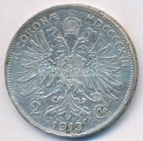 Ausztria 1913. 2K Ag "Ferenc József" T:2- ph. 
Austria 1913. 2 Corona Ag "Franz Jose...