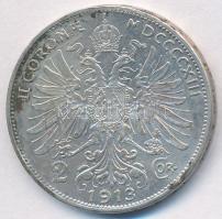 Ausztria 1913. 2K Ag "Ferenc József" T:2,2- kis ph., patina 
Austria 1913. 2 Corona Ag &q...