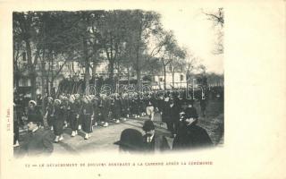 WWI French military; The detachment of Zouaves returning to barracks after the ceremony