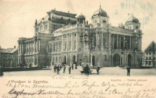 Zagreb, Zágráb; Nemzeti Színház / National Theater