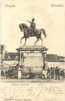 Zagreb, Zágráb; Jellasics szobor / statue