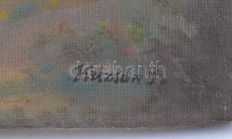 Krizsán jelzéssel: Alpesi táj. Olaj, vászon, 60×80 cm