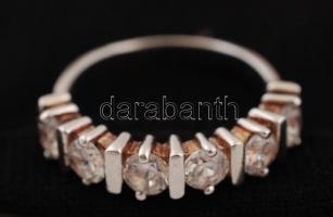 Ezüst(Ag) gyűrű cirkónia díszítéssel, jelzett, br: 4 g