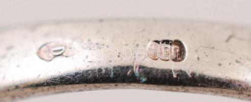 Ezüst(Ag) gyűrű cirkónia díszítéssel, jelzett, br: 4 g