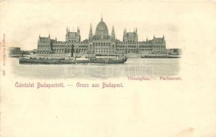 1897 Budapest V. Országház, gőzhajó