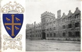 Oxford, University, coat of arms; Heraldic Series of Postcards Oxford No. 19. Emb. (fa)