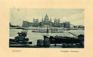 Budapest V. Országház, gőzhajó, kiadja Dr. Trenkler és Társa