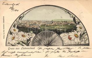 Lüdenscheid, hand fan, Art Nouveau; verlag von Paul Dalichow