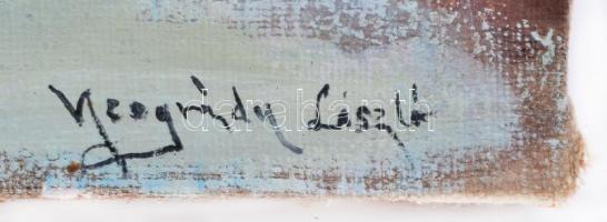 Neogrády jelzéssel: Libák a patakban. Olaj, vászon, 57×76 cm