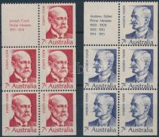 Prime Ministers 2 stampbooklets, Miniszterelnökök 2 db bélyegfüzetlap
