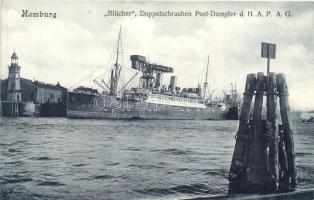 Hamburg, &quot;Blücher&quot; Doppelschrauben Post-Dampfer / steamship