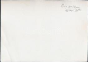 cca 1970 Warszawa sínautó, hátoldalon feliratozva, 13x18 cm