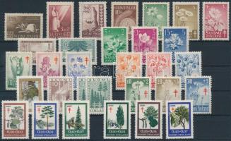 Finland 1943-1969 Flowers 31 stamps with sets, Virág, növény motívum Finnország 1943-1969 31 db bélyeg sorokkal