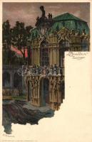 Dresden, Zwinger, Velten's Künstler-Postkarte 171. litho s: Kley