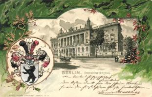 Berlin, Abgeordnetenhaus, coat of art, Georg Kaminsky No. 26. floral litho (fa)