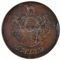 ~1970-1980. "Véradásért - Vöröskereszt Véradó Szolgálat / Szeged" Br emlékérem (88mm) T:2