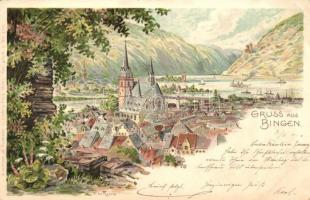 Bingen am Rhein, Ludwig Feist No. 4002. litho s: F. Nitzsche (EK)