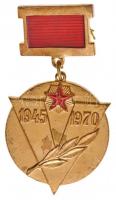Szovjetunió 1970. Szovjet Veterán Bizottság Emlékérme aranyozott fém kitüntetés T:2 Soviet Union 1970. Soviet Veterans Committee gilt metal decoration C:XF