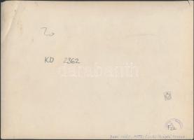 cca 1920-1930 Dunai uszály, MFTR(Magyar Királyi Folyam- és Tengerhajózási RT), Óbudai Hajógyár, háto...