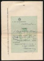 1929 Kivándorlási engedély magyar állampolgár részére Argentínába. / 1929 Emmigration licence for Hu...