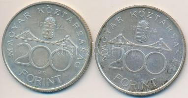 1994. 200Ft Ag "Deák" (2x) T:2,2-