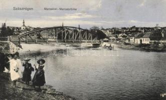 1910 Szászrégen, Reghin; Maros-híd. Bischitz J. kiadása / Mures river bridge