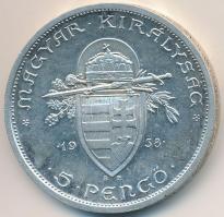 1938. 5P Ag "Szent István" T:2
Adamo P8.1