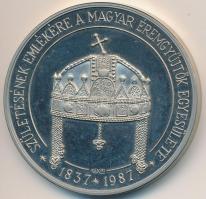 Kelemen Kristóf (1922-) 1987. "MÉE / Erzsébet királyné születésének emlékére" fém emlékére...