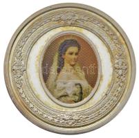 Németország 1998. "Sisi halálának 100. évfordulójára" jelzett Ag multicolor emlékérem eredeti tokban tanúsítvánnyal (10g/0.999/26mm) T:PP ujjlenyomatos Germany 1998. "100th Anniversary - Death of Sisi" hallmarked Ag multicolor commemorative medallion in original case with certificate (10g/0.999/26mm) C:PP fingerprints