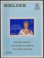 I. Erzsébet 80. születésnapja blokk, Elizabeth I 80th birthday block