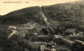 Kovásznafürdő, Covasna; sikló, lovaskocsi / funicular, carriage (EK)