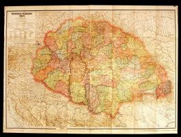 Magyarország közigazgatási térképe. Tervezte és rajzolta Kogutowicz Manó. Mérték: 1:900000. Méret: 7...