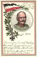 Hans Hartwig von Beseler, German flag, litho (EK)