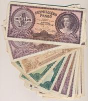 94db-os vegyes magyar pengő bankjegy tétel T:vegyes