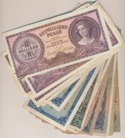 94db-os vegyes magyar pengő bankjegy tétel T:vegyes