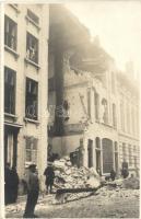 1918 Ostend, after the bombing, destroyed building, Marine Bücherei photo