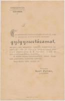 1889 Nagykőrös Magyar Korona gyógyszertár reklámnyomtatvány és fejléces számla