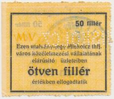 Miskolc 1916. 50f "MISKOLCZ" perforációval, "thfj" tévnyomat! T:I-
Adamo MIS-4....