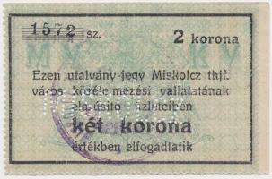 Miskolc ~1916. 2K "MISKOLCZ" perforációval T:II,II-
Adamo MIS-4.4