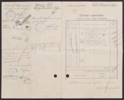 1906 Menetlevél csendőr számára Pilisvörösvár-Pomáz